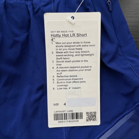 Lululemon Hotty Hot Low Rise Short 4" “Larkspur” NWT - Picture 3 of 4